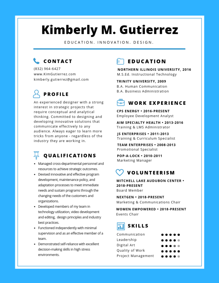 2018 Personal Resume